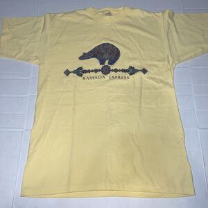 Vtg Prairie Mountain Shirt Ramada Express Southwest Aztec Beaded Bear Medium